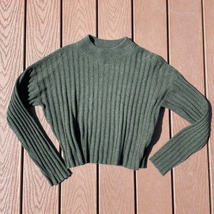 Madewell Cropped Green Sweater